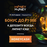 使用 HoneyMoney 的促销代码，您的存款将增加 1000 卢布